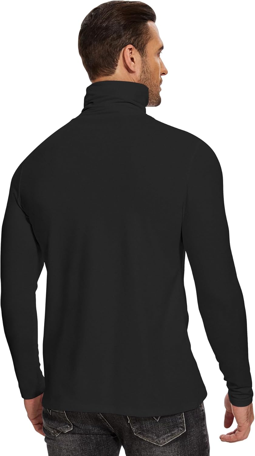 SIHOHAN Herren Rollkragenshirt Basic Rollkragenpullover - Slim fit Langarmshirt Innenfleece Thermoun