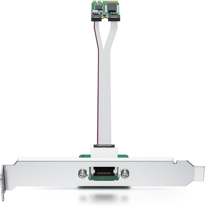10Gtek M.2 A+E Key 2.5G Gigabit Ethernet Network Card, 18-cm Cable Length 2.5G(M.2 A+E Key) 1-RJ45,