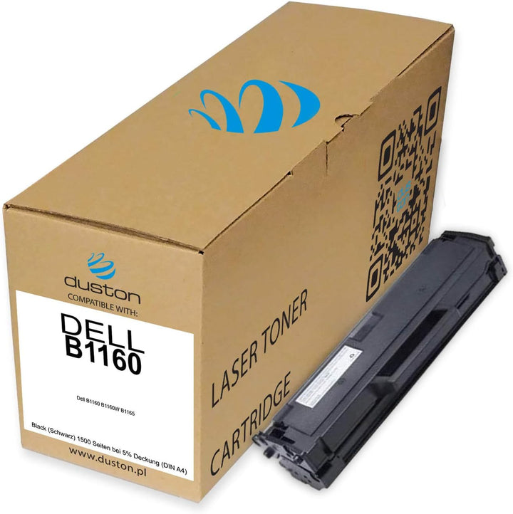 duston B1160, 593-11108 Schwarz Toner kompatibel zu Dell B1160 B1160W B1165