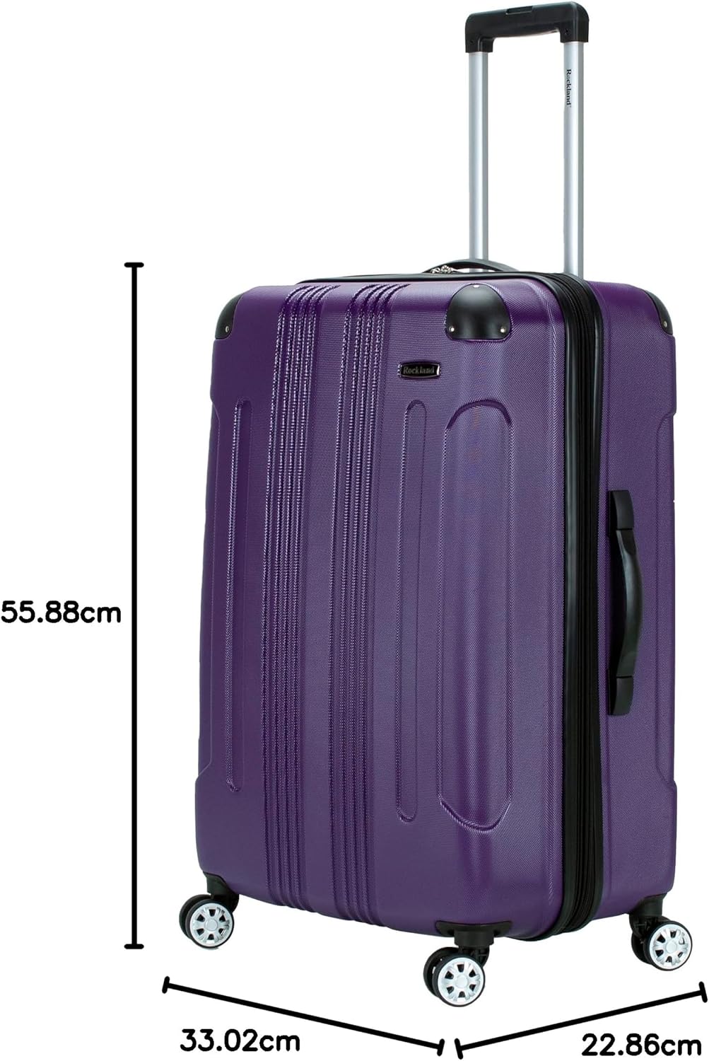 Rockland 50,8 cm erweiterbares Handgepäck, Spinner-Gepäck, violett, Einheitsgrösse, 50,8 cm erweiter