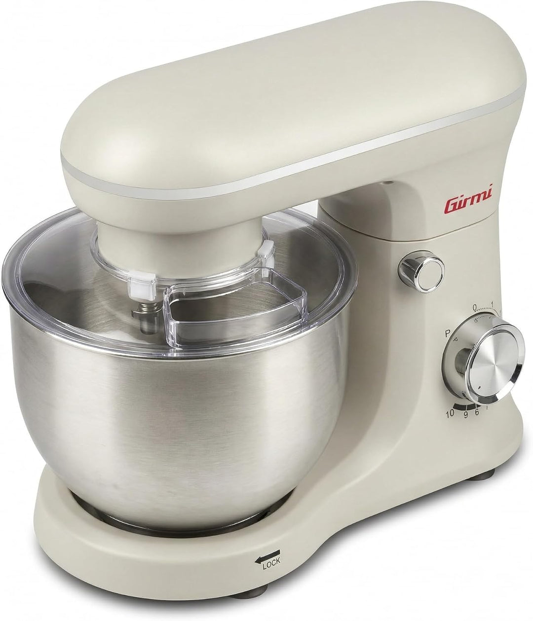 Girmi IM21W Gastronomo 5 l Planetenrührmaschine, 1500 W (max), Behälter aus Edelstahl 5 l mit Spritz