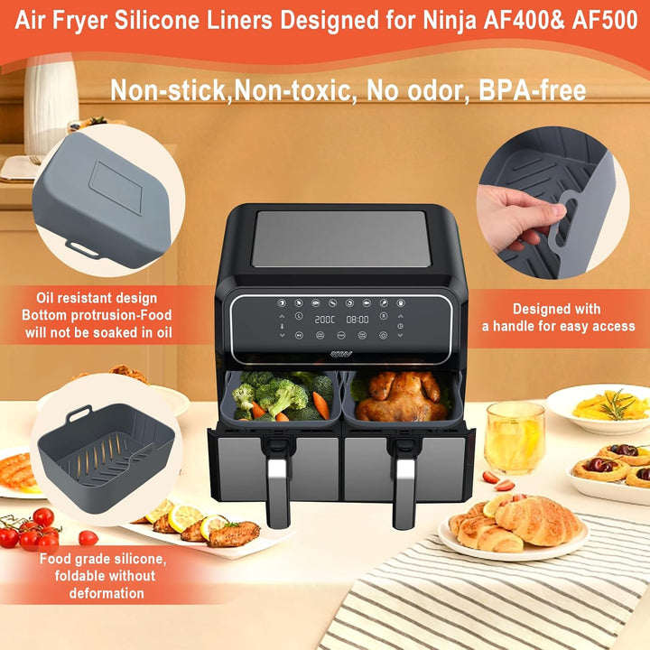 10 Set Heissluftfritteuse Zubehör,Airfryer Zubehör,150 PCS Backpapier,Elektrische Küchengeräte Zubeh