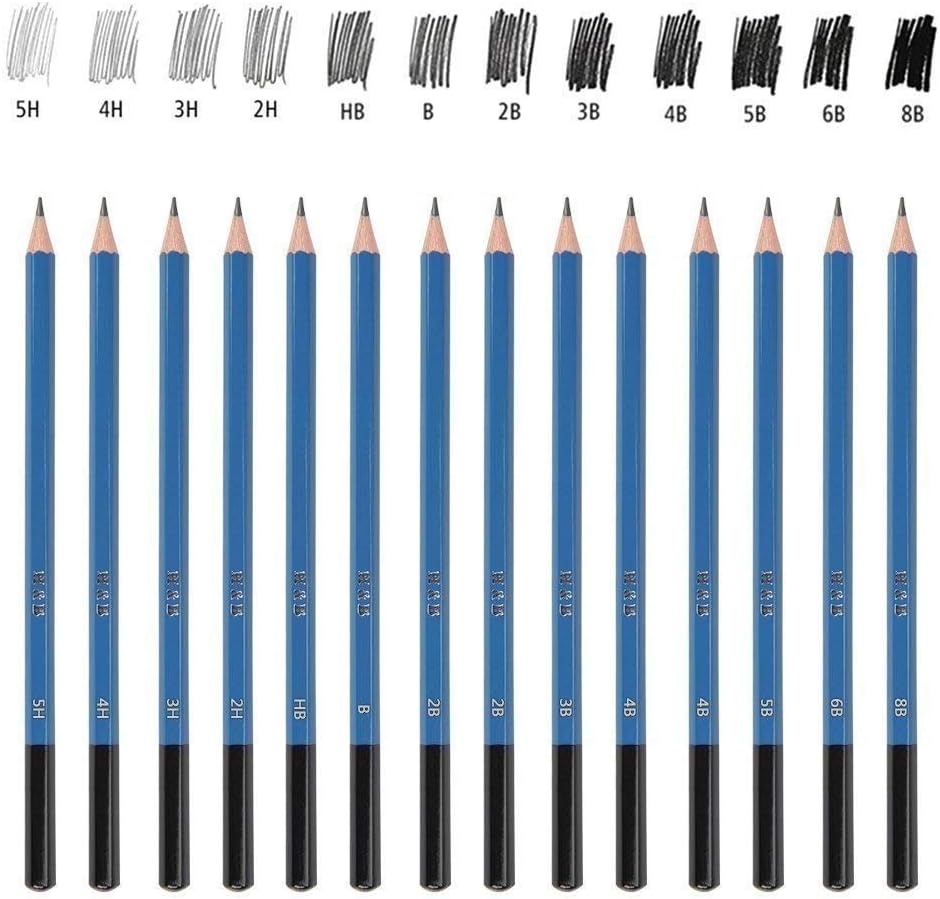 H & B 35 Stück Bleistifte Professionelle Skizzierstifte Set Skizzieren Zeichnen Bleistifte Profi Art