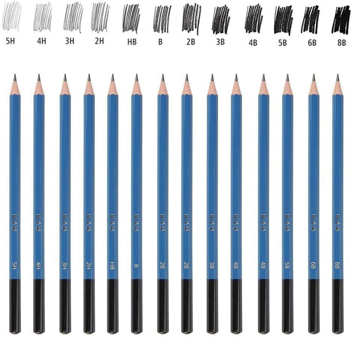 H & B 35 Stück Bleistifte Professionelle Skizzierstifte Set Skizzieren Zeichnen Bleistifte Profi Art