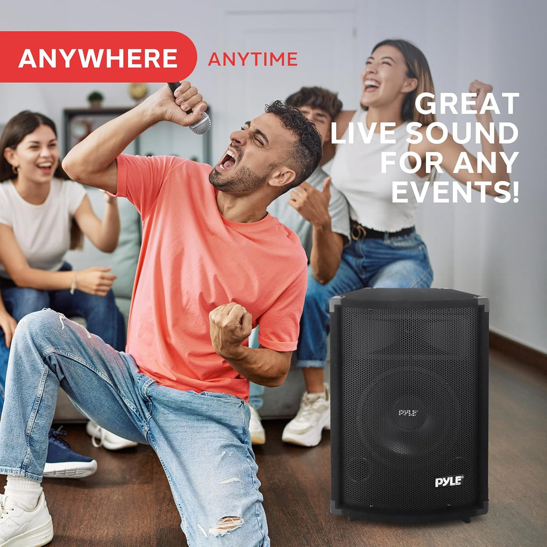 PylePro 500W Lautsprecher Passiv mit 10" Subwoofer – 2-Wege Soundsystem für Auto, DJ, Bühne & Heimki