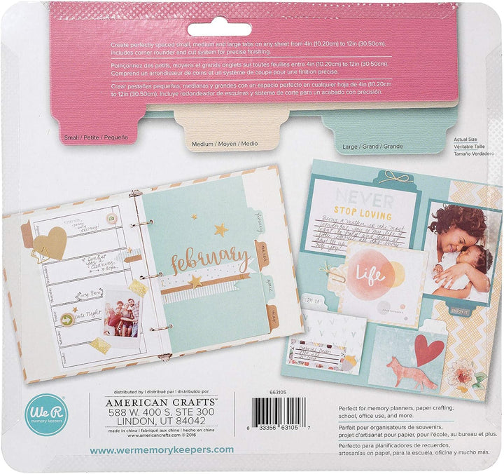 We R Memory Keepers Marke Tab Punch Board-8.51'X9.26', Kunststoff, Mehrfarbig, 10 x 12 x 6 cm Regist