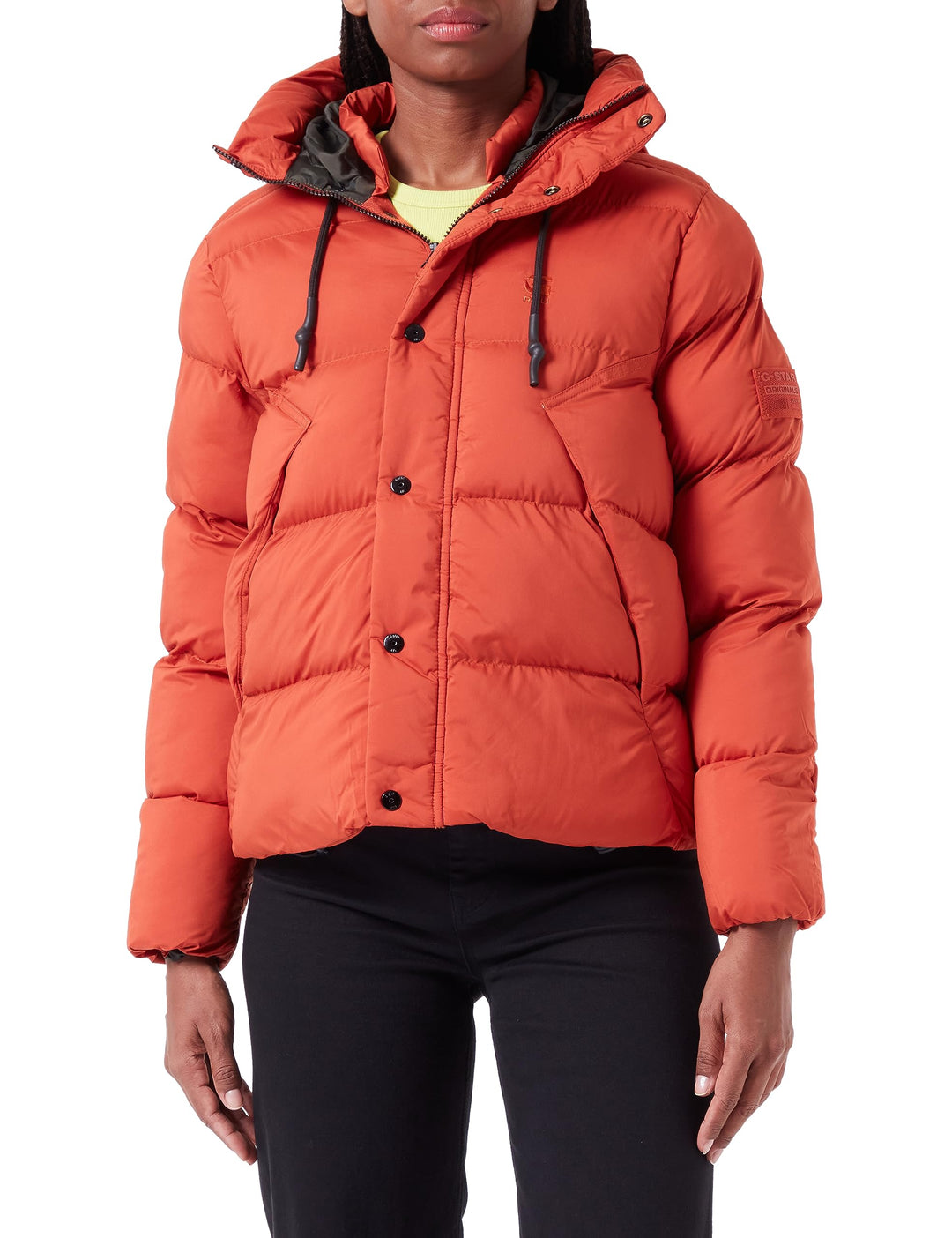 G-STAR RAW Damen Whistler Short Puffer Wmn Jackets M Orange (rooibos tea D23534-D199-G052), M Orange