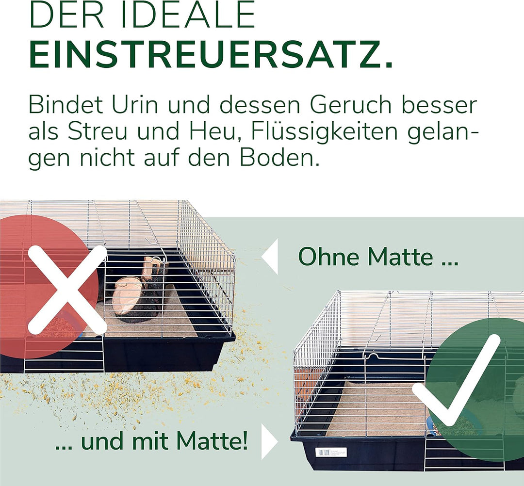 Natursache 3 Nagermatten aus 100% Hanf, 100 x 50cm – saugstark, staubfrei &amp; schützend I Hochwertige