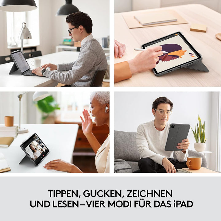 Logitech Combo Touch Tastatur-Case für iPad Pro 11 Zoll (1., 2., 3. und 4. Generation – 2018, 2020,