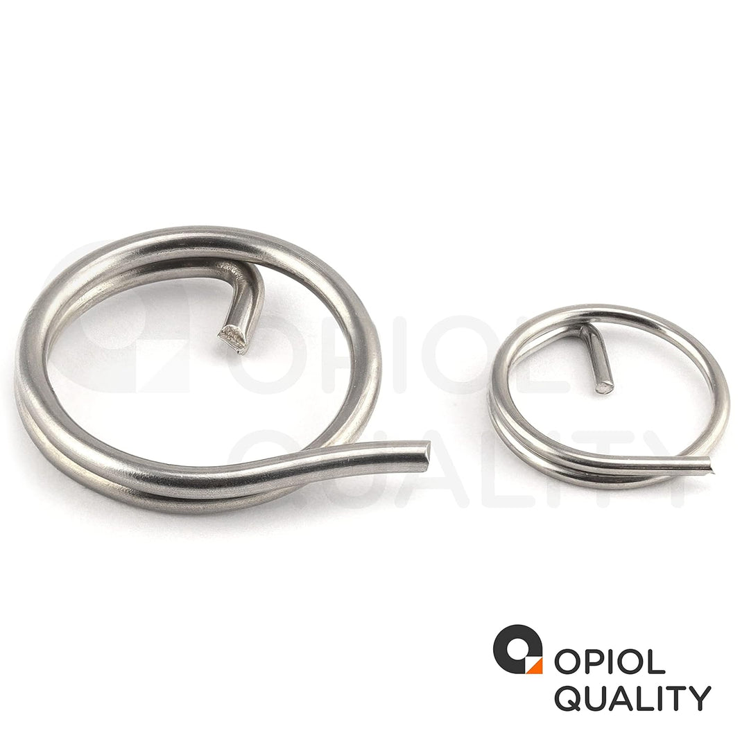 OPIOL QUALITY® Ringsplinte 1,5x19 mm aus Edelstahl A4 V4A (40 Stück) Sicherungsringe Schlüsselring R