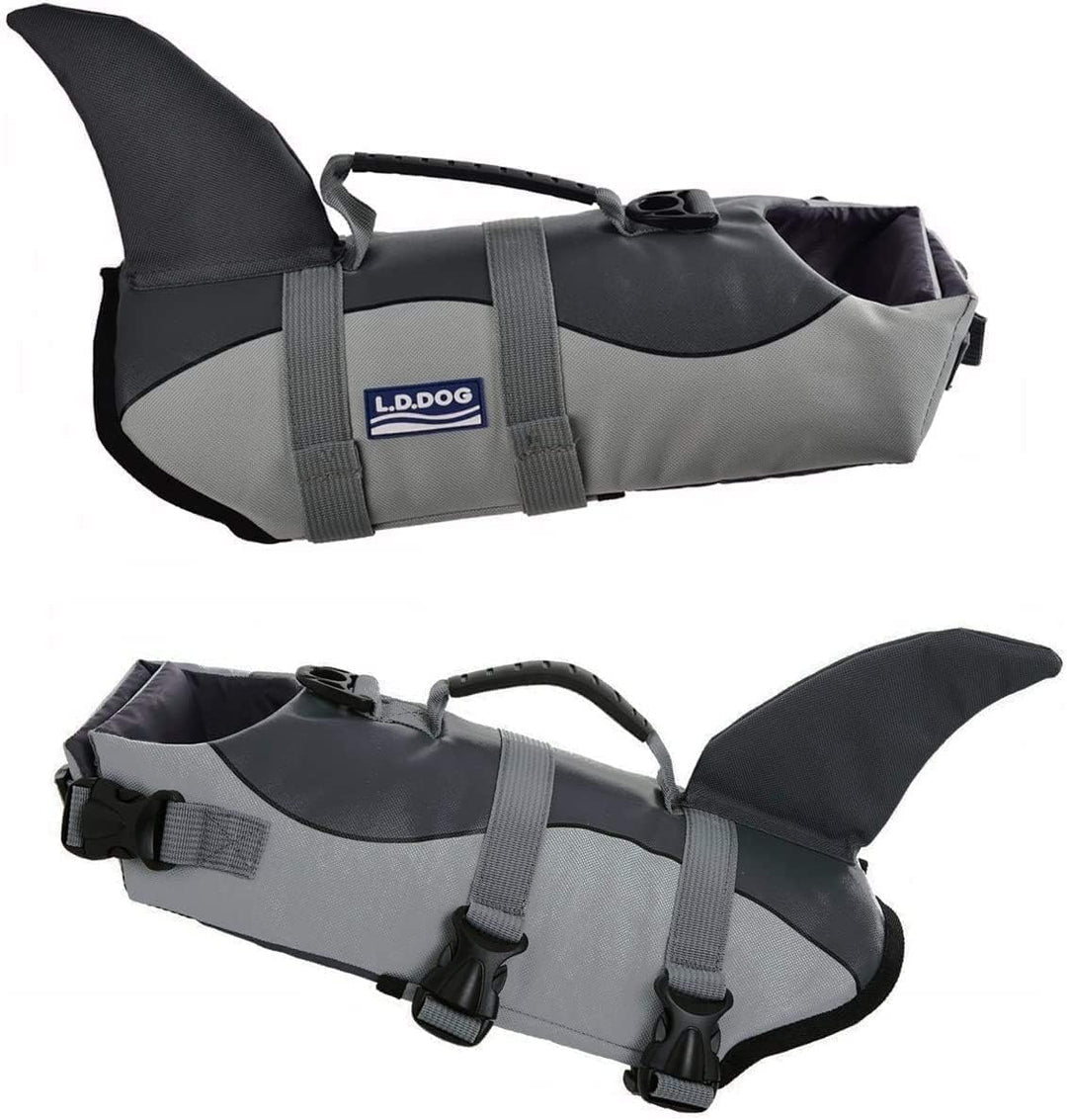 Aokay Pet Hundeschwimmweste Schwimmweste Badeanzug (L, Grau) L Grau, L Grau