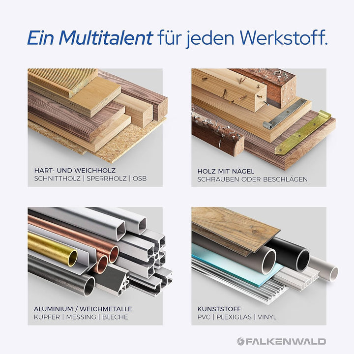 FALKENWALD® Sägeblatt Kreissägeblatt 400x30 mm speziell für Bauholz & Holz mit Nägel - kompatibel mi