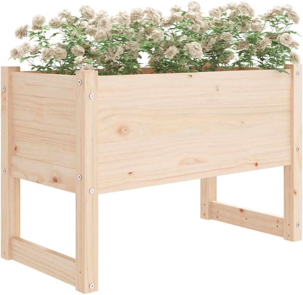 homiuse Pflanzkübel 78x40x52 cm Massivholz KieferHochbeet Blumentopf Gross PflanzküBel Gross AussEn