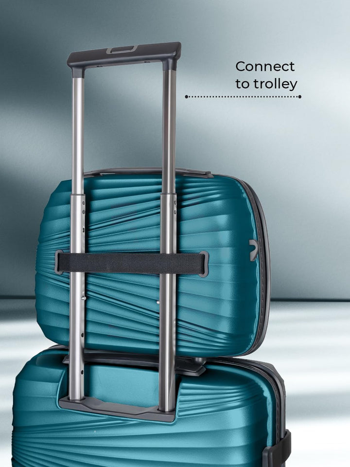 Hartschalen Handgepäck Kosmetik-Koffer | Stabiles Beauty-Case mit Aufsteckfunktion | 34 x 17 x 27 cm