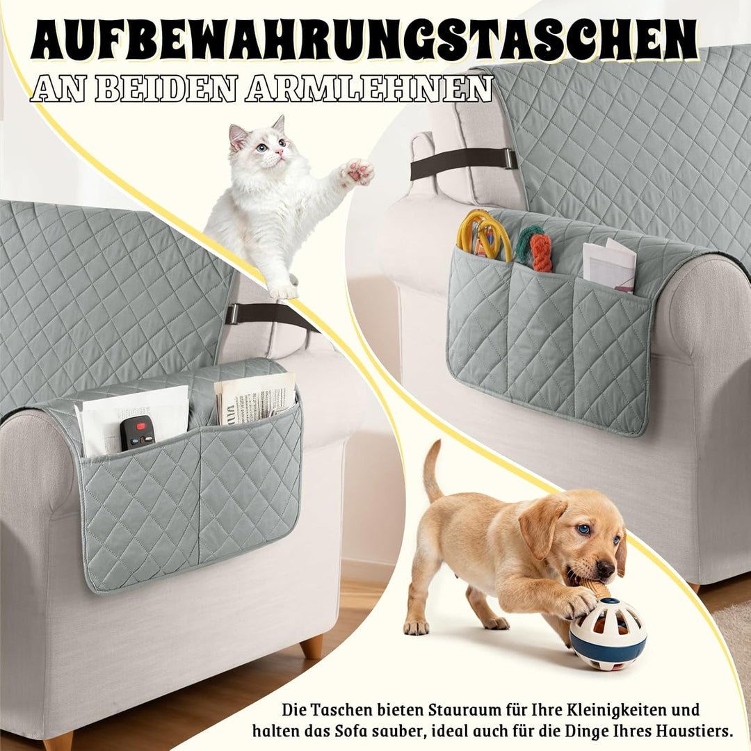 TAOCOCO Sofa Überzug, Sofabezug Wasserdicht Mit Gummiband，Wohnzimmer Anti-Rutsch Gepolsterter Sofasc