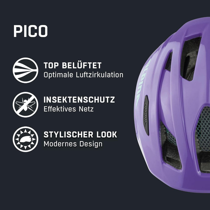 ALPINA PICO - Leichter, Optimal Klimatisierter & Bruchfester Fahrradhelm Mit Fliegennetz Für Kinder