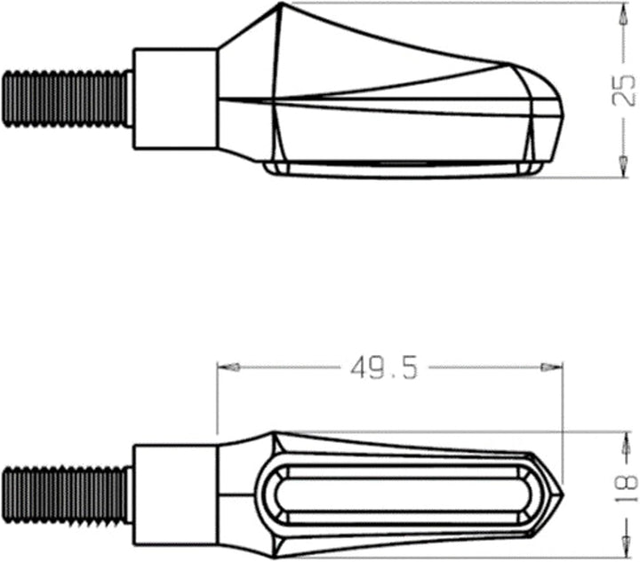 Puig 9084N Curve Genehmigt Blinkerset Schwarz