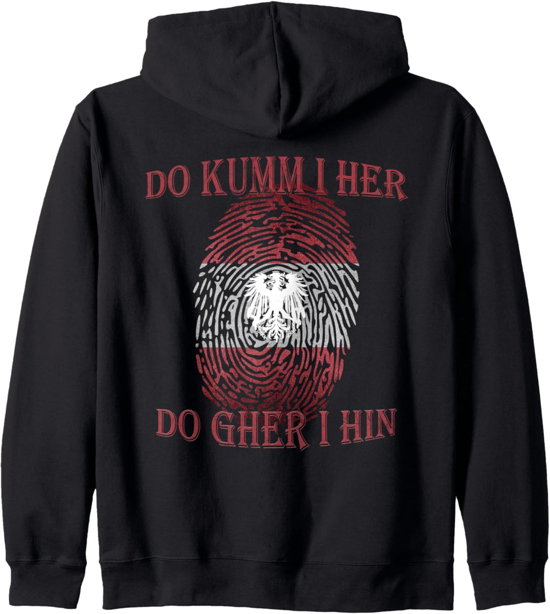 I am from Austria, Österreich Herkunft, rot weiss rote Fahne Kapuzenjacke