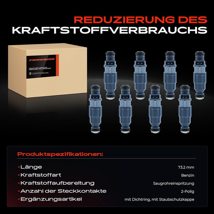Frankberg 8x Einspritzventil Injektor Kompatibel mit Astra H L48 2.0L 2005-2010 Astra H GTC L08 2.0L