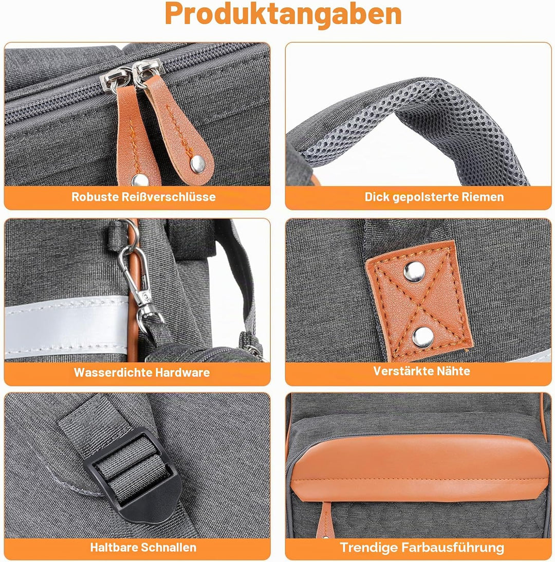 Romon Wickeltasche, Baby Wickelrucksack Lässige Rucksack Wickeltaschen Grosse Wickelrucksäcke Mommy