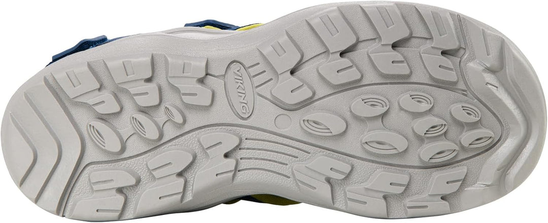 Viking Unisex Kinder Adventure JrSandalen 32 EU Weit Blue Khaki, 32 EU Weit Blue Khaki