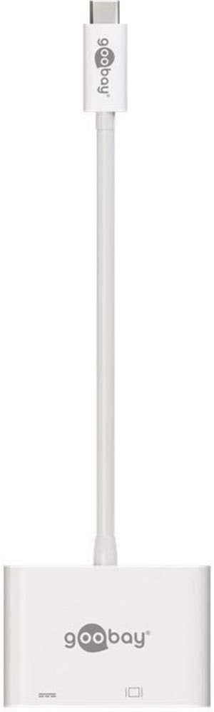 goobay 62108 USB-C auf DVI Adapter mit 60 W Power Delivery für Full HD Auflösungen (1080p @ 60Hz) /