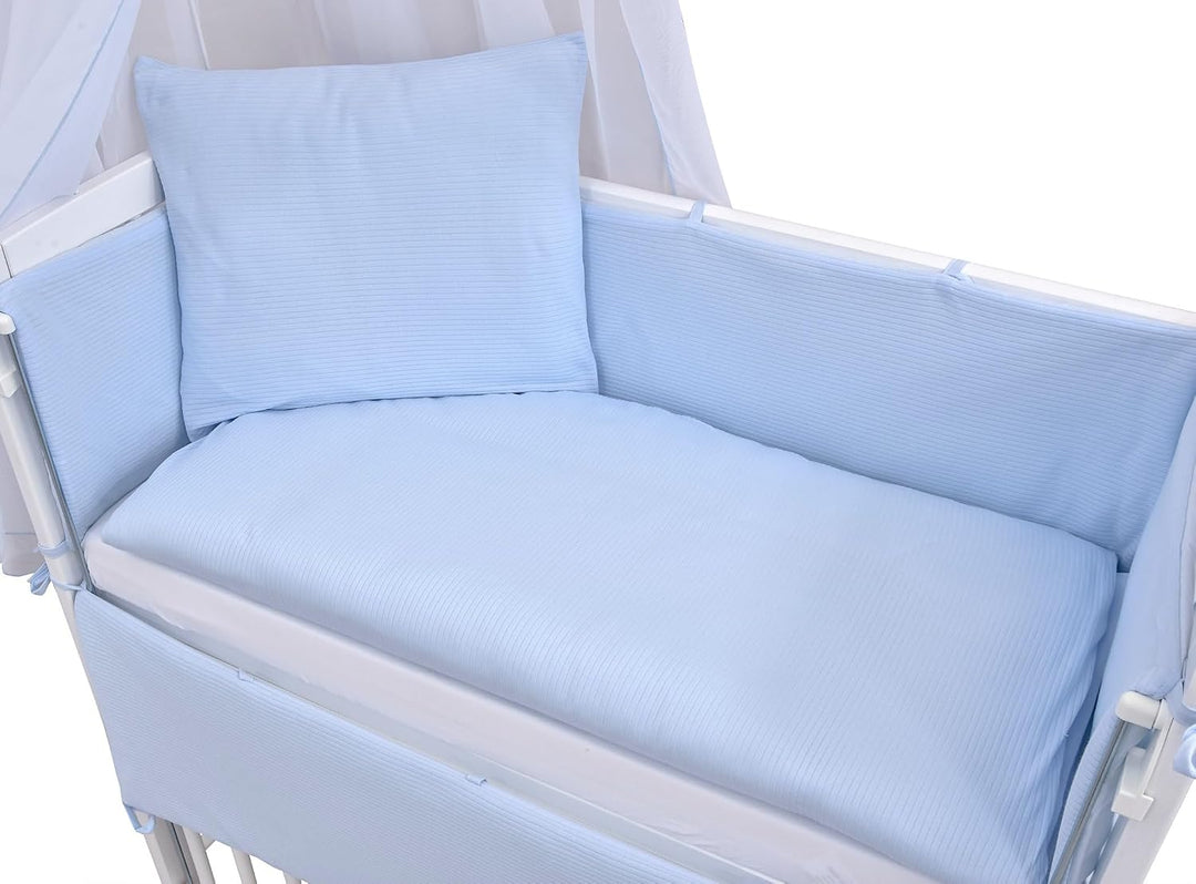 Generisch Baby Delux Beistellbett Babybett Stubenwagen weiss 90x40 mobil mit Rädern inkl. Matratze u