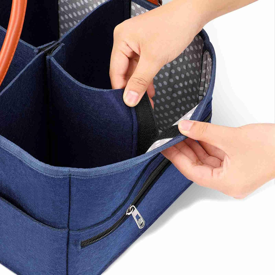 CHICIRIS Baby-Windelkorb, Baby-Windel-Caddy-Organizer, Grosser Tragbarer Windel-Aufbewahrungskorb, P