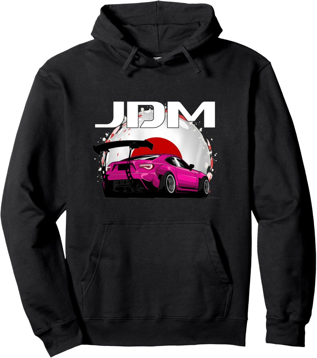 Japanische Flagge Import Auto Japanische Hausmarktautos JDM Pullover Hoodie