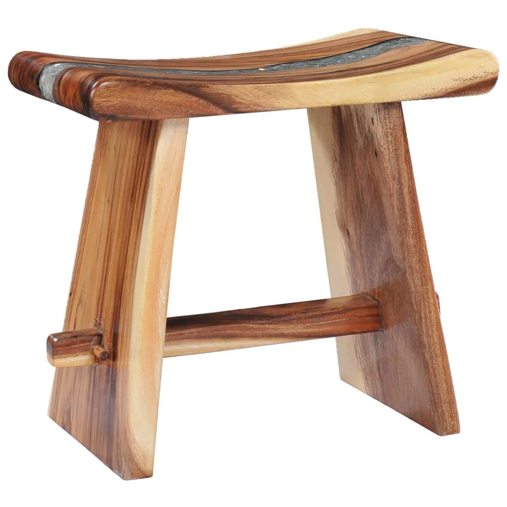 vidaXL Suarholz Massiv Hocker Badhocker Duschhocker Badestuhl Duschstuhl Holzhocker Fusshocker Nacht