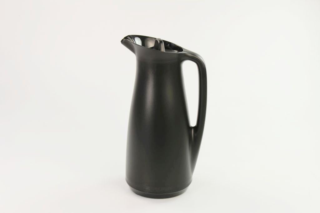 TUPPERWARE Exclusiv ThermoTup 1 L schwarz Thermowächter Thermoskanne Elegance