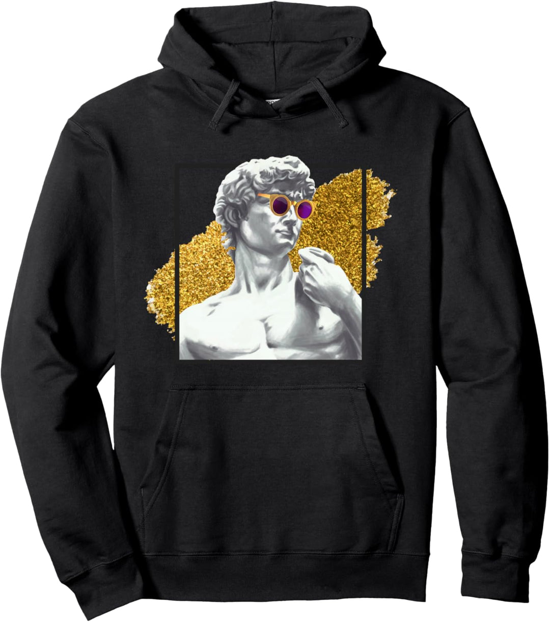 David Michelangelo mit Sonnenbrille, italienische moderne Pullover Hoodie