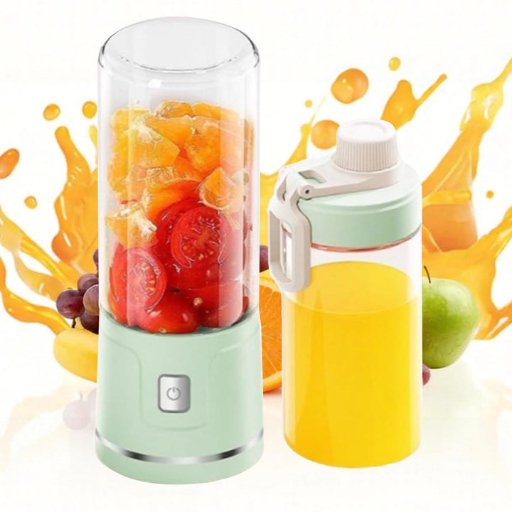 Tragbarer USB-Smoothie-Mixer mit 450ml Glasbecher: Perfekter Mini-Mixer für frische Säfte, Shakes, S