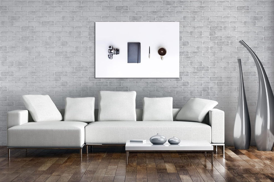 deyoli Stillleben einer Kamera und Notebook im Format: 80x60 als Leinwandbild, Motiv fertig gerahmt