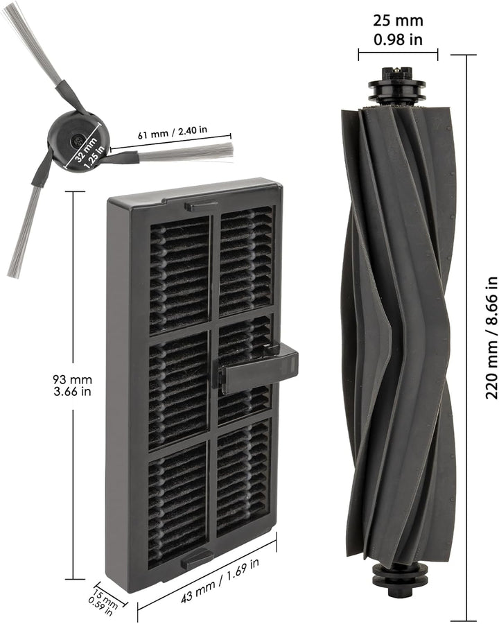 (10 Stück) X40 Ultra Ersatzteilset für Dreame X40 Ultra/ L40 Ultra/Mova P50 Ultra/ P50 Pro Ultra/ P1