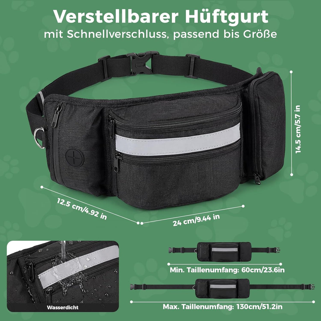 Leckerlitasche für Hunde Gassi Tasche, Grosses Fassungsvermögen Trainings-Leckerlibeutel, Wasserdich