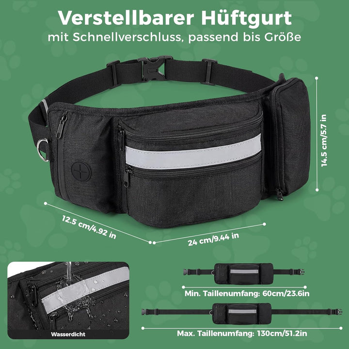 Leckerlitasche für Hunde Gassi Tasche, Grosses Fassungsvermögen Trainings-Leckerlibeutel, Wasserdich