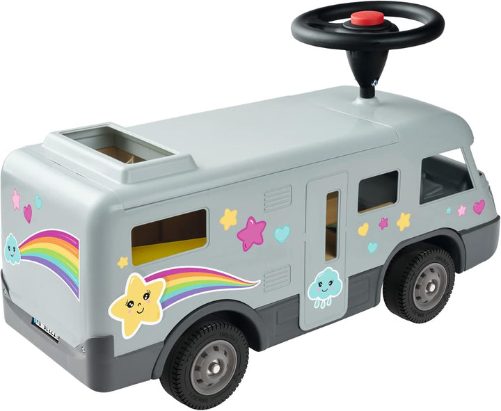 BIG-Camper – Rutsch- und Spielauto - Spielzeug-Wohnmobil mit Flüsterrädern zum Fahren und Spielen fü
