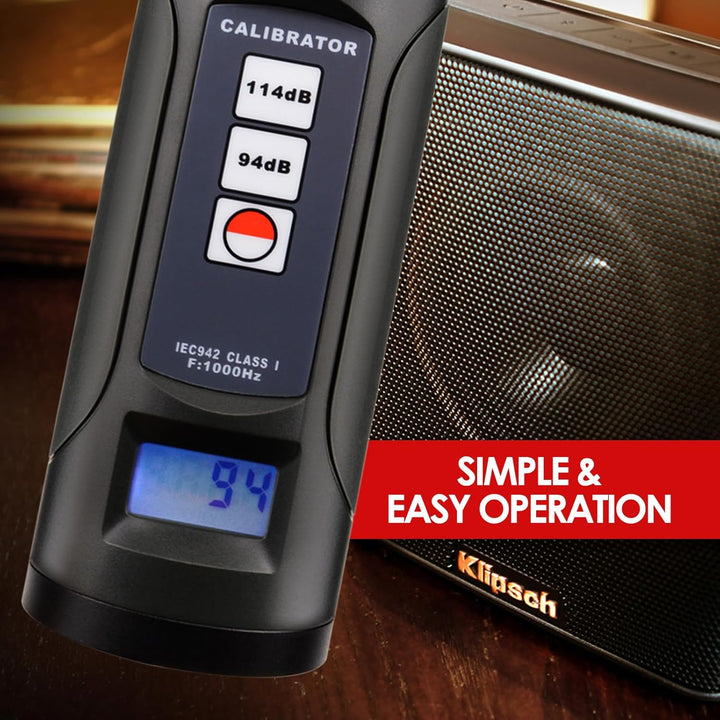 Digitaler Schallpegelmesser Kalibrator 94dB & 114dB für 1/2 "und 1" Zoll Mikrofon, Professionelles N