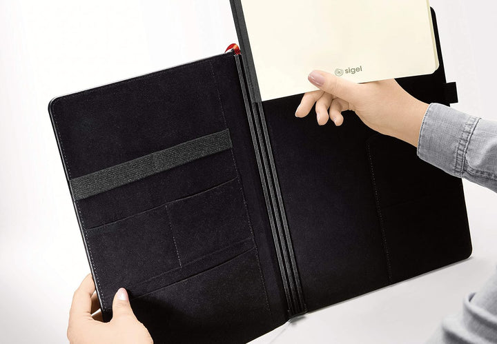 SIGEL CF110 Business Organiser, ca. A4, Kunstleder, schwarz - Conceptum flex DIN A4 Organiser, DIN A