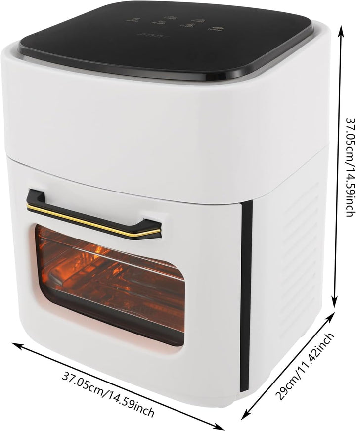 15L Minibackofen Heissluftfritteuse, Heissluft-Backofen 1400W mit 3 Zubehör, Heissluftfritteuse mit