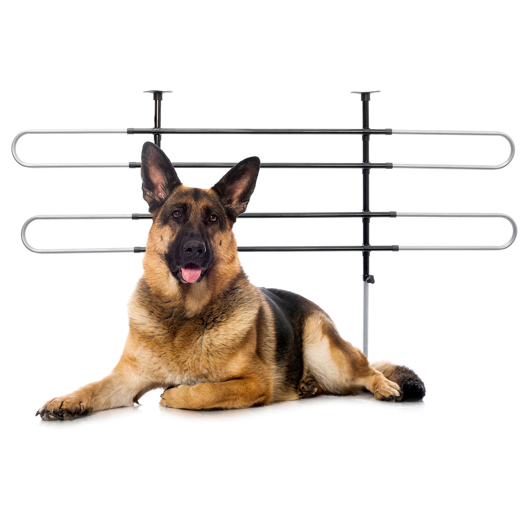 Relaxdays Hundegitter Auto höhenverstellbar als Hundeschutzgitter aus Stahl &amp; Kunststoff für alle Au