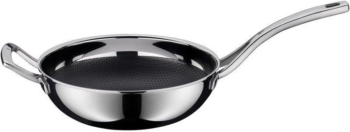WMF Profi Resist Wokpfanne 28 cm, Wok Induktion, Mehrschichtmaterial vollbeschichtet, Wabenstruktur,