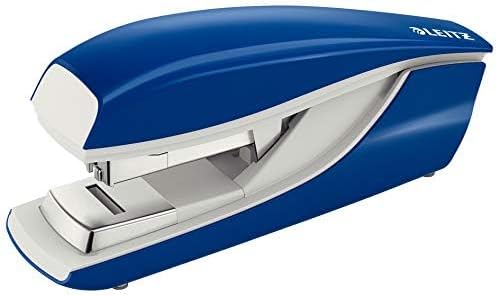 Leitz Flachheftgerät aus Metall, Für 40 Blatt, Inkl. Heftklammern, Ergonomisches Design, Blau, NeXXt
