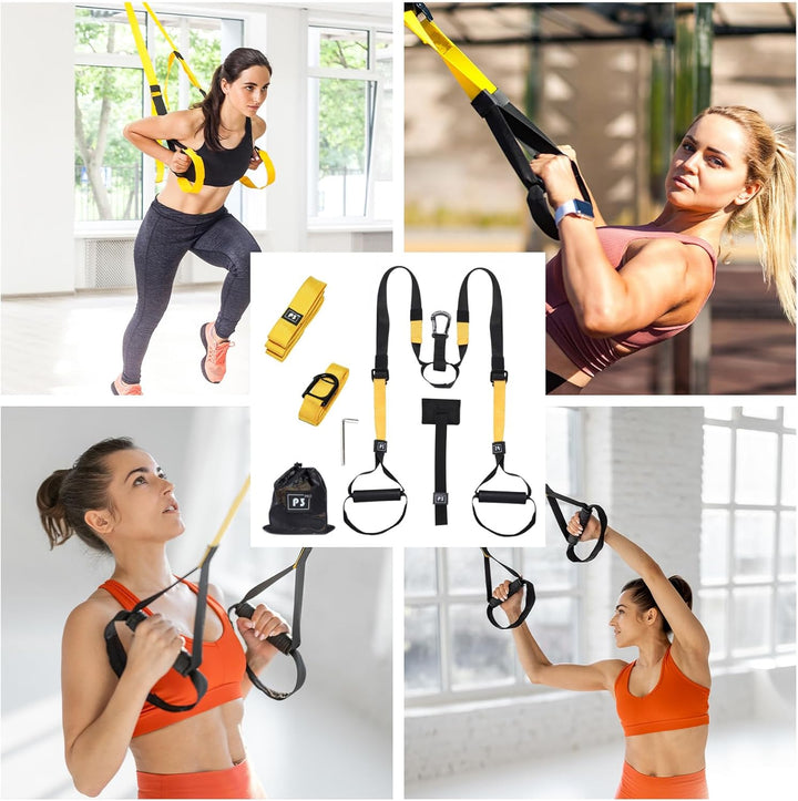 Schlingentrainer, Sling Trainer Set, Verstellbarer, Suspension Trainer mit Türanker, Slingtrainer Bä