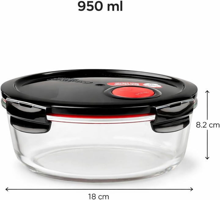 LOCK &amp; LOCK Frischhaltedose aus Glas mikrowellengeeignet - Oven Glass - Auflaufform rund mit Deckel