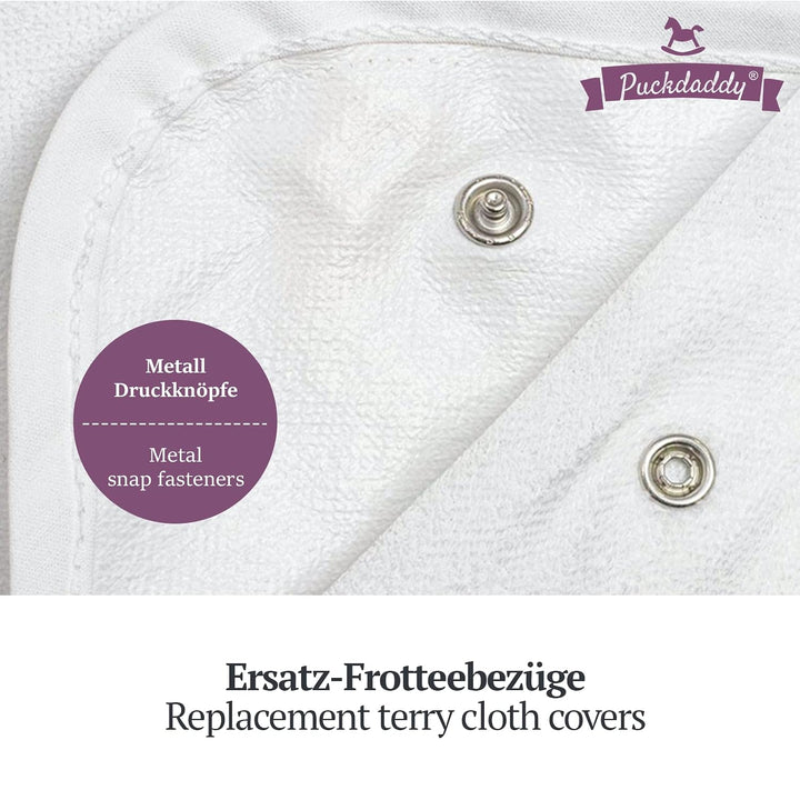 Puckdaddy® Frotteeauflage, Weiss, Wickelbrett, Druckknöpfe | Frottee, Weiss, Wickelbrett-Auflage, Dr