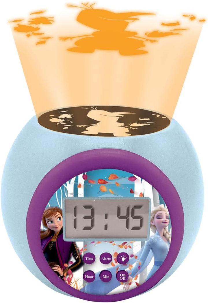 Lexibook RL977FZ Frozen 2 Anna and ELSA Projector Alarm Clock Disney with Snooze Function and Alarm