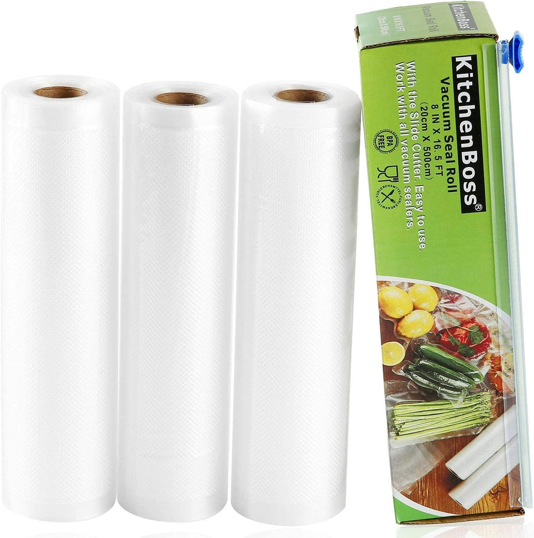 KitchenBoss Rollende Vakuumbeutel für Selladores Commercial,3 Rollen,als Erleichterung für den Rette