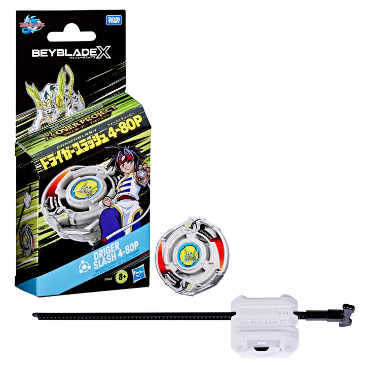 Beyblade X X-Over Project Driger Slash 4-80P Starter Pack Set with Takara Tomy Balance Type Top and